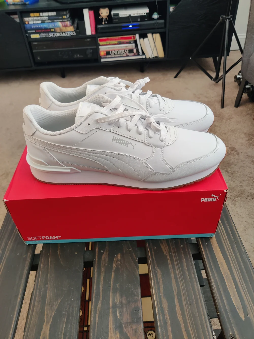 Puma White ST Runner V4 Size 14 Sneakers.